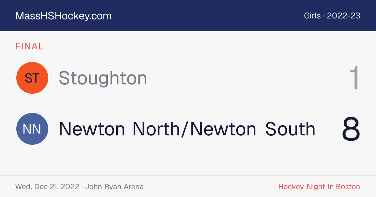 Stoughton at Newton North/Newton South score card