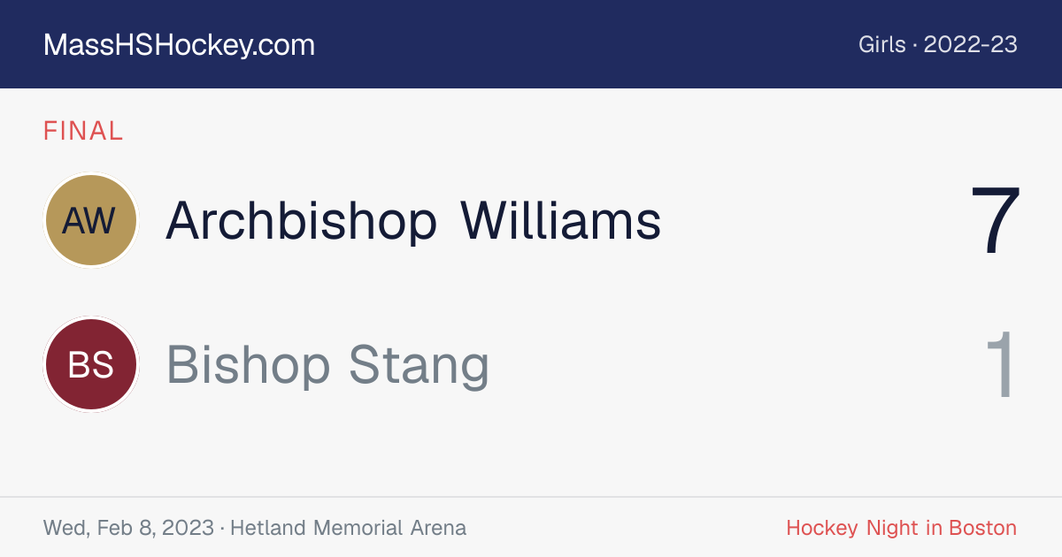 Archbishop Williams at Bishop Stang score card