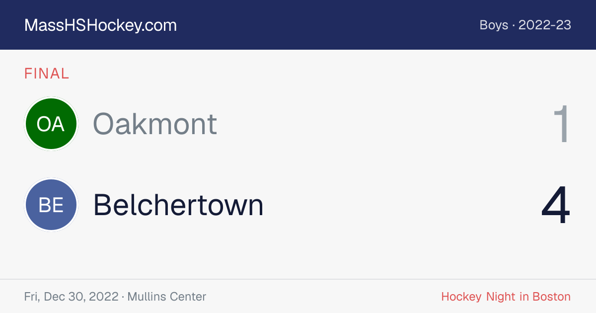 Oakmont at Belchertown score card
