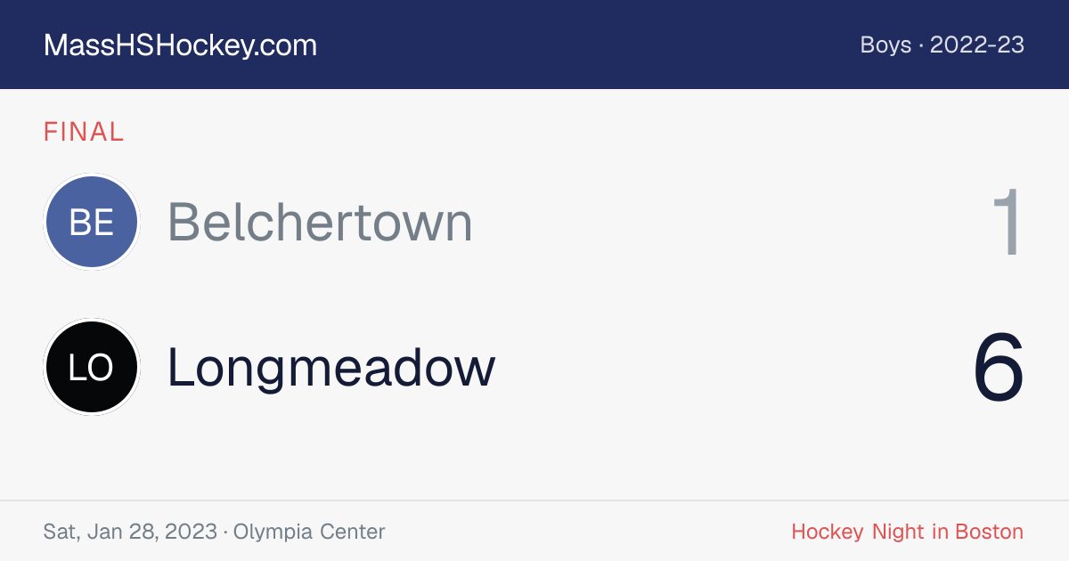 Belchertown at Longmeadow score card