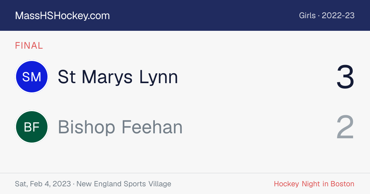 St Marys Lynn at Bishop Feehan score card