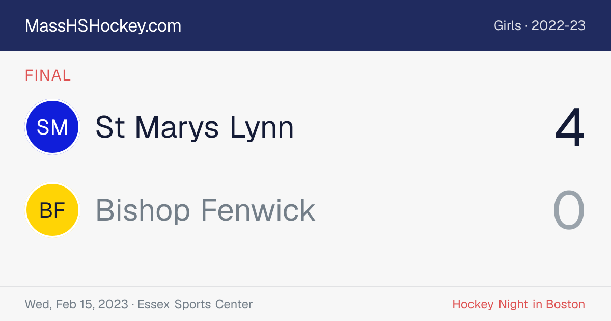 St Marys Lynn at Bishop Fenwick score card