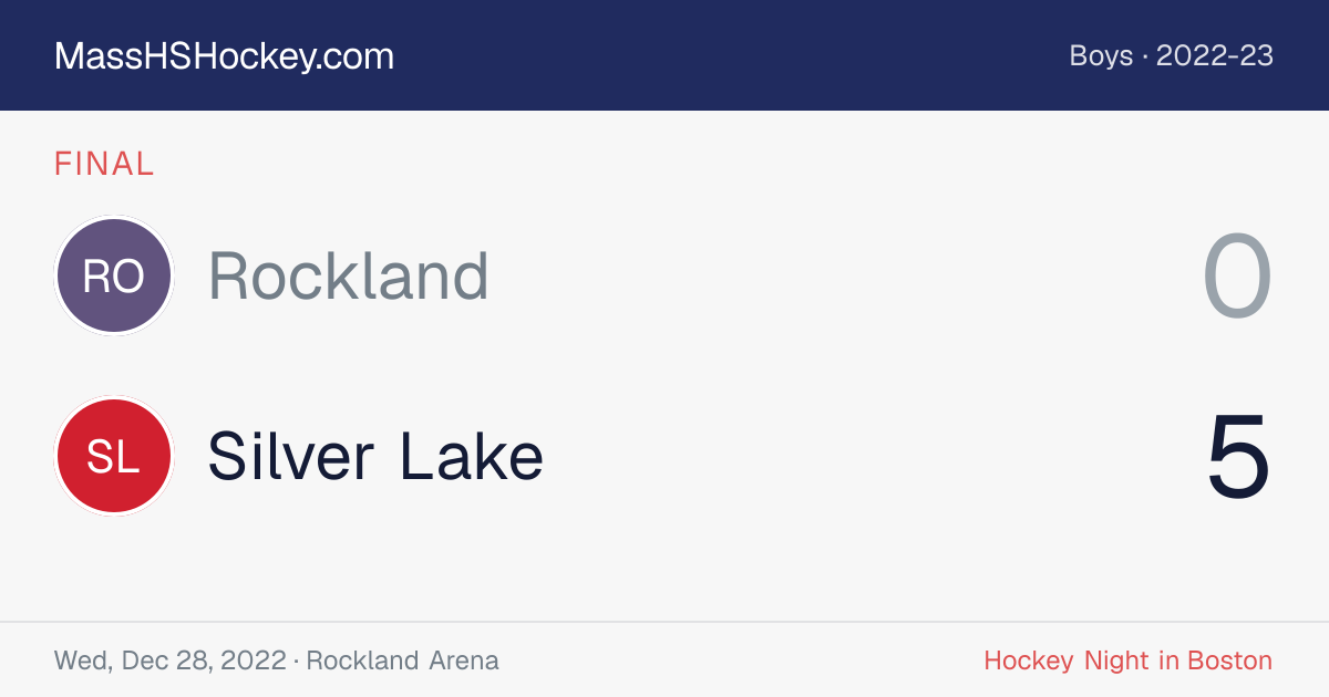 Rockland at Silver Lake score card