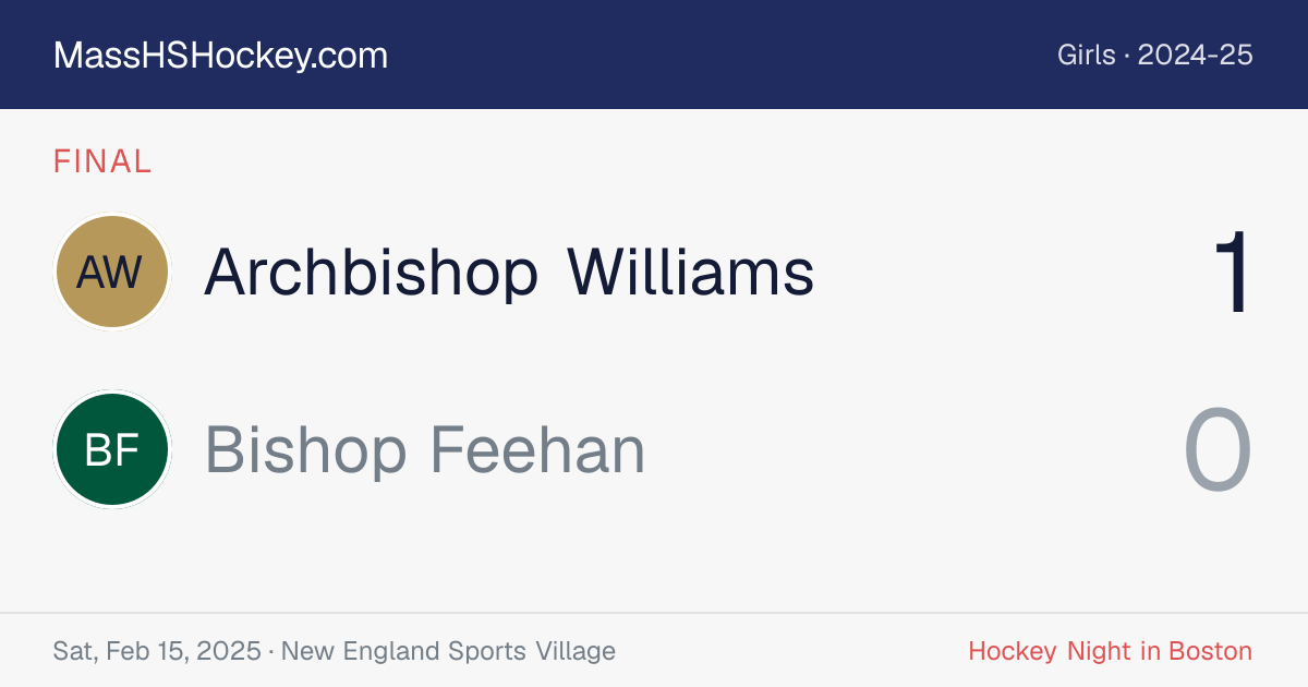 Archbishop Williams at Bishop Feehan score card