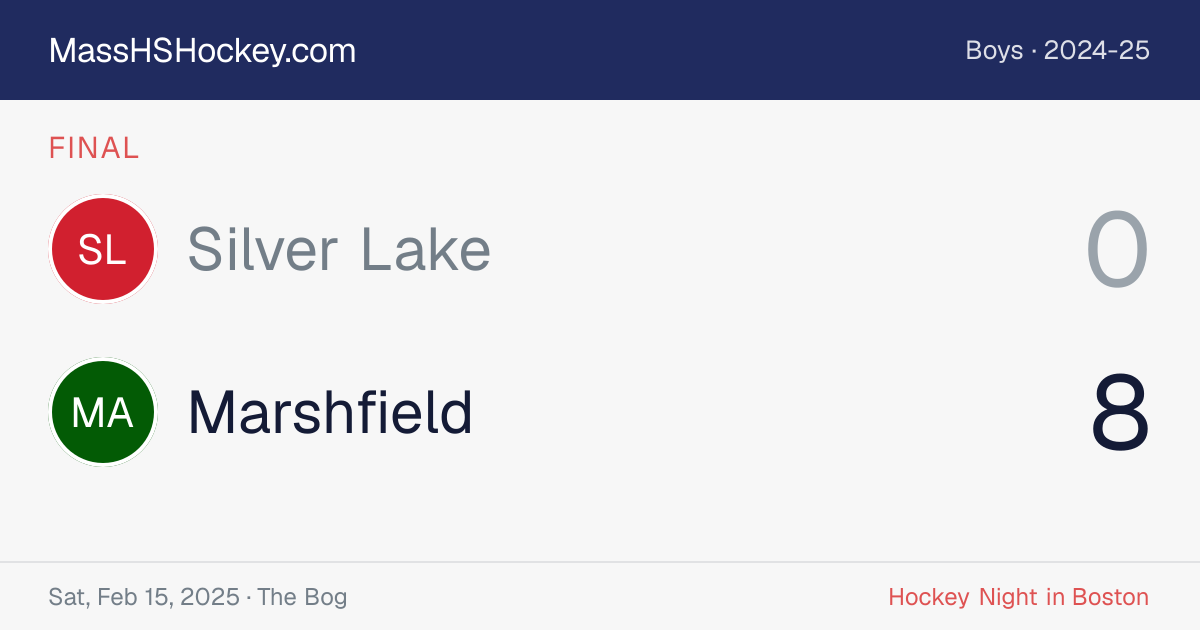 Silver Lake at Marshfield score card