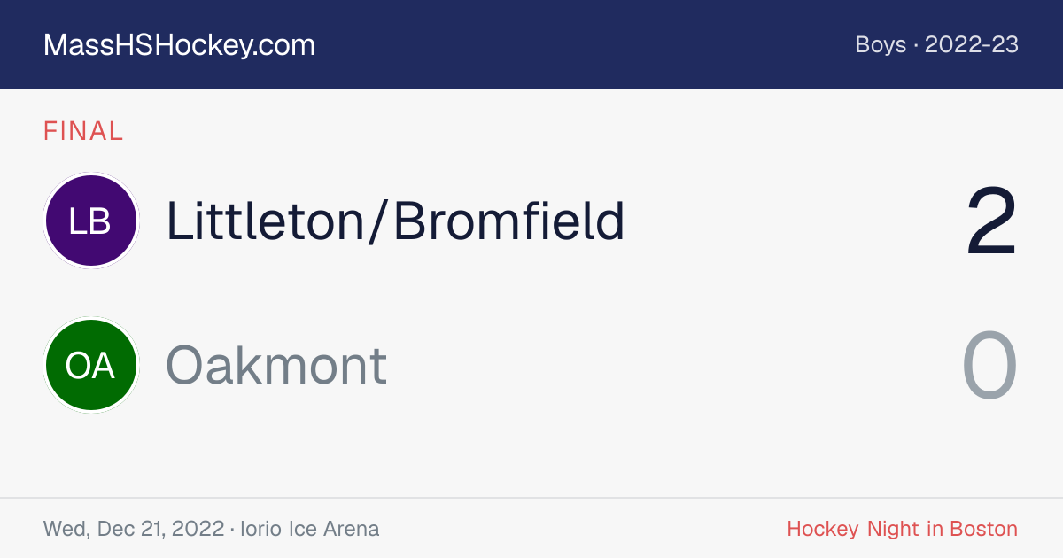 Littleton/Bromfield at Oakmont score card