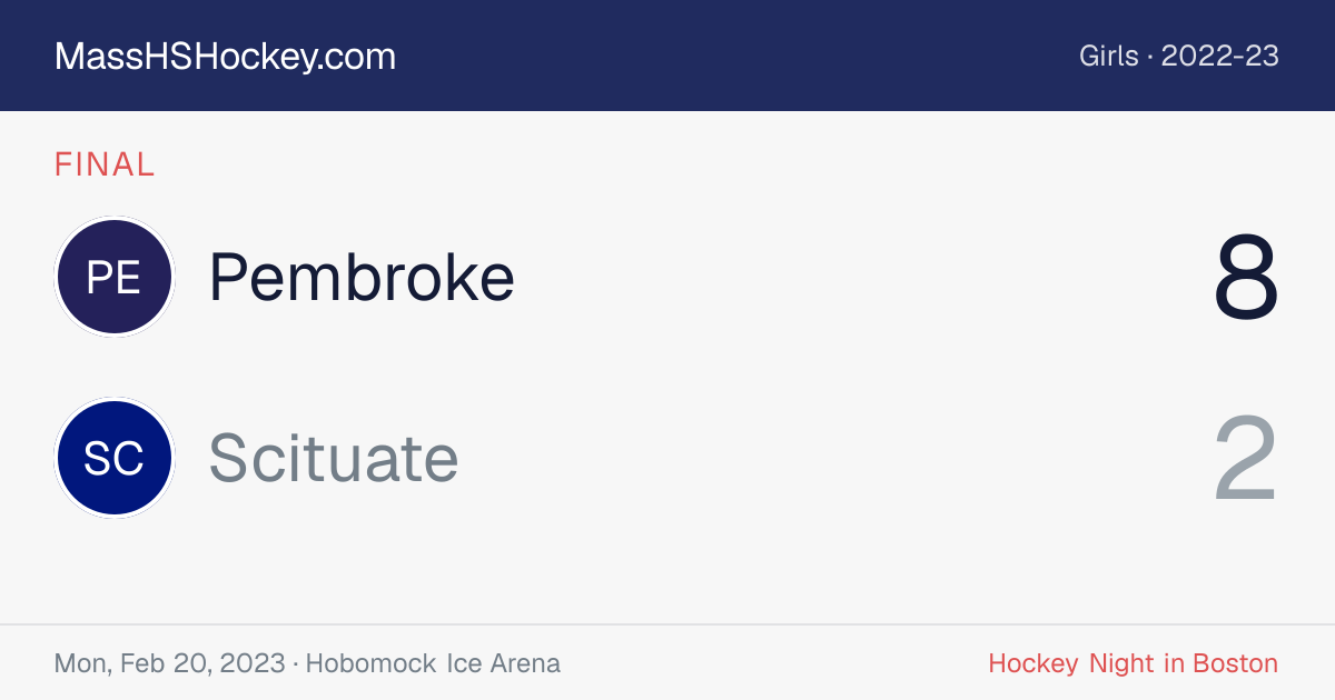 Pembroke at Scituate score card