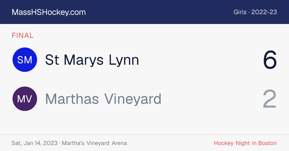 St Marys Lynn at Marthas Vineyard score card