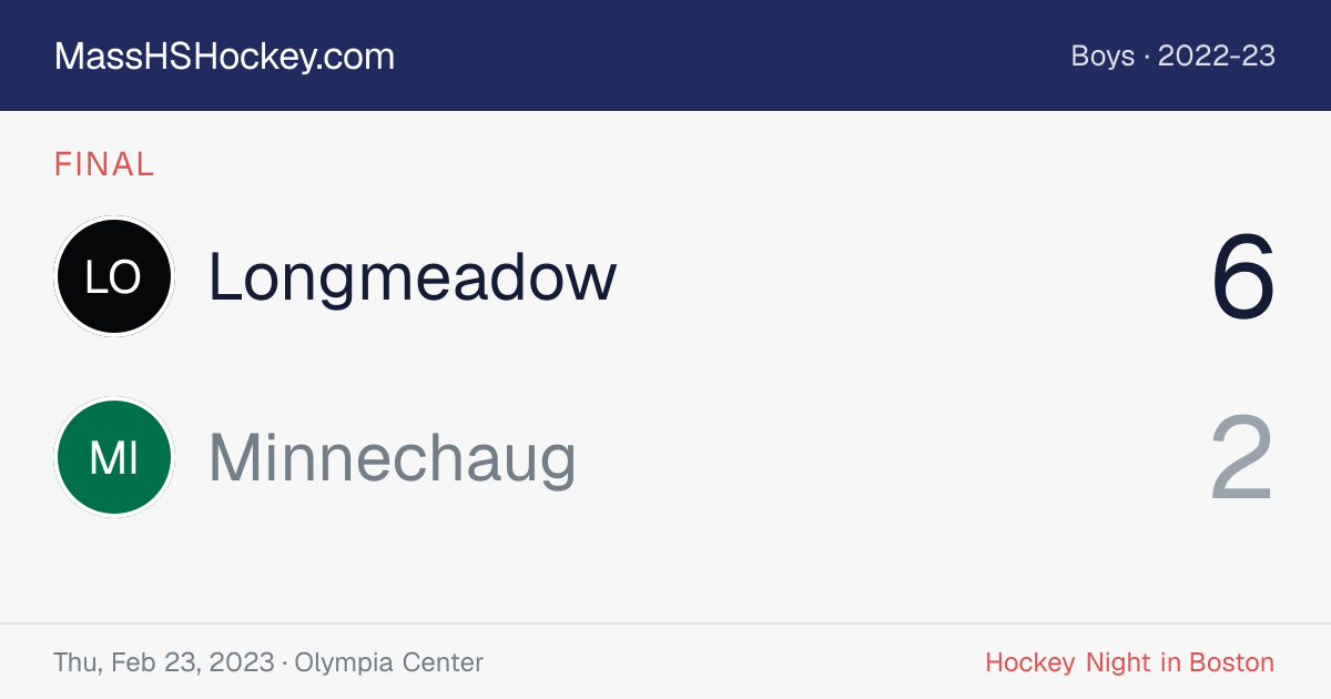 Longmeadow at Minnechaug score card