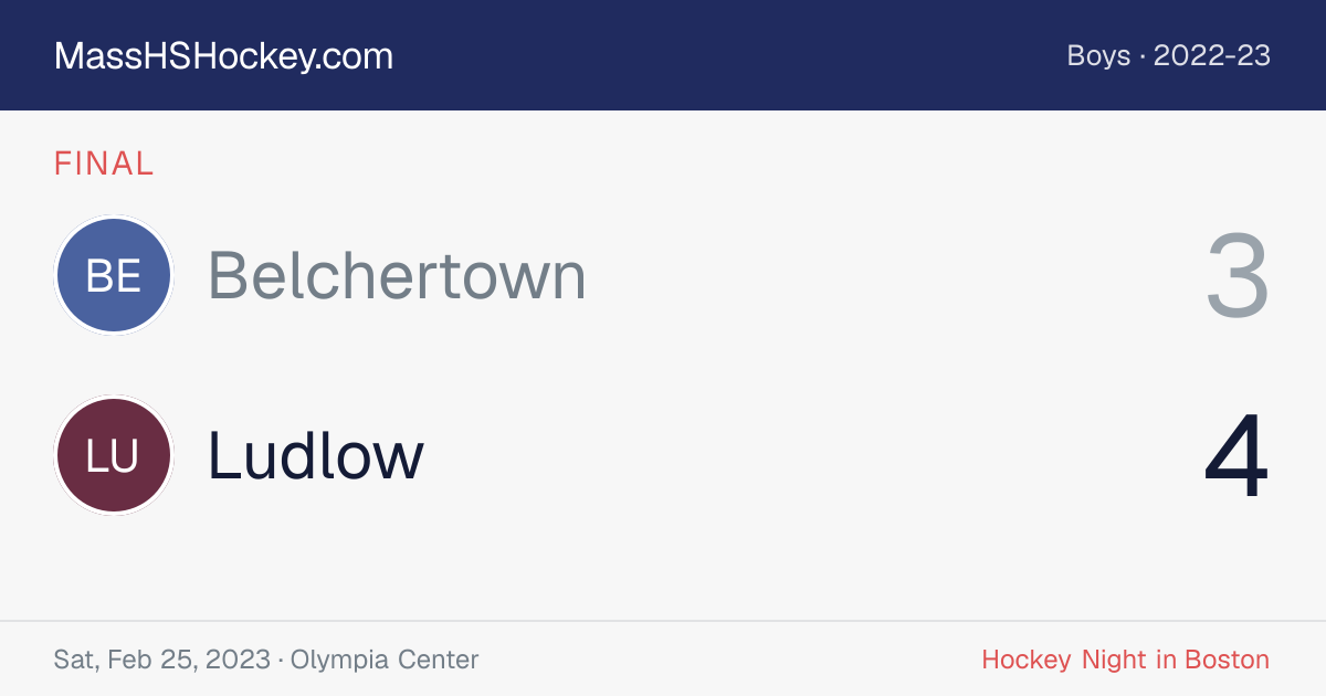 Belchertown at Ludlow score card
