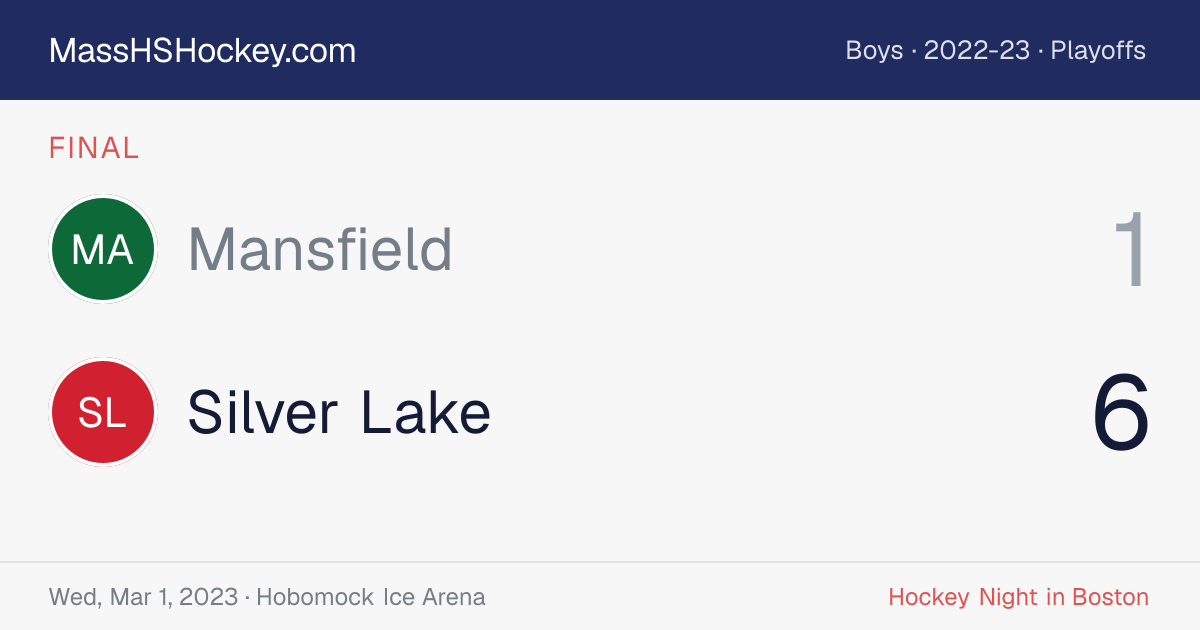 Mansfield at Silver Lake score card