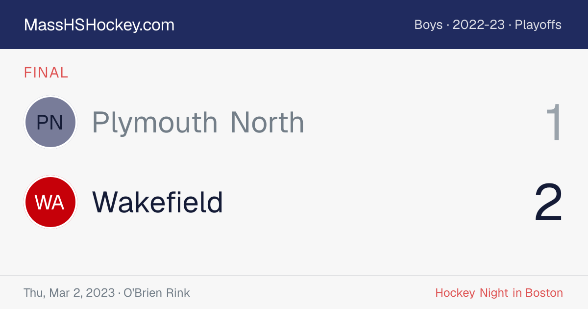Plymouth North at Wakefield score card