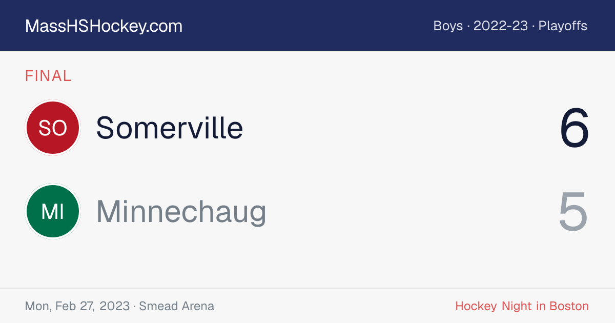 Somerville at Minnechaug score card