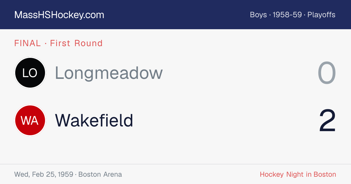 Longmeadow at Wakefield score card