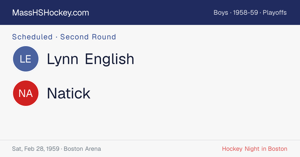 Lynn English at Natick score card