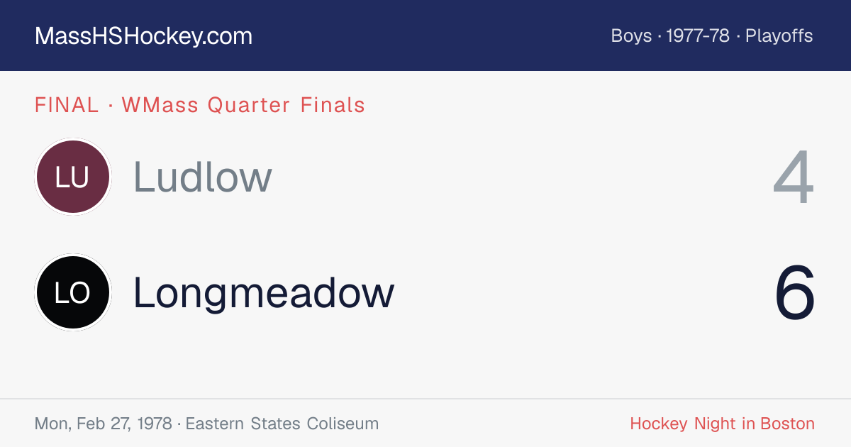 Ludlow at Longmeadow score card