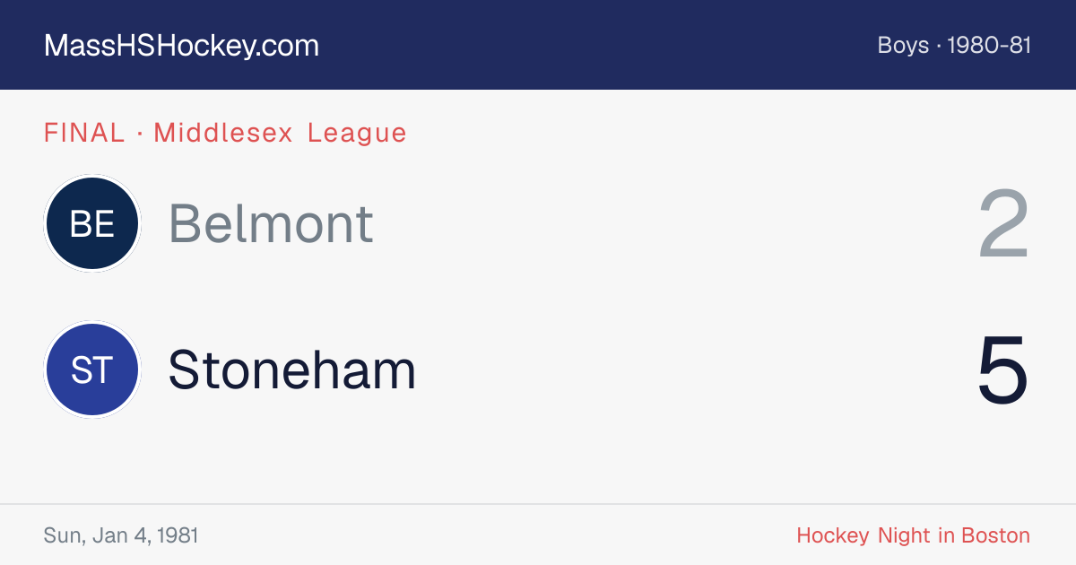 Belmont at Stoneham score card