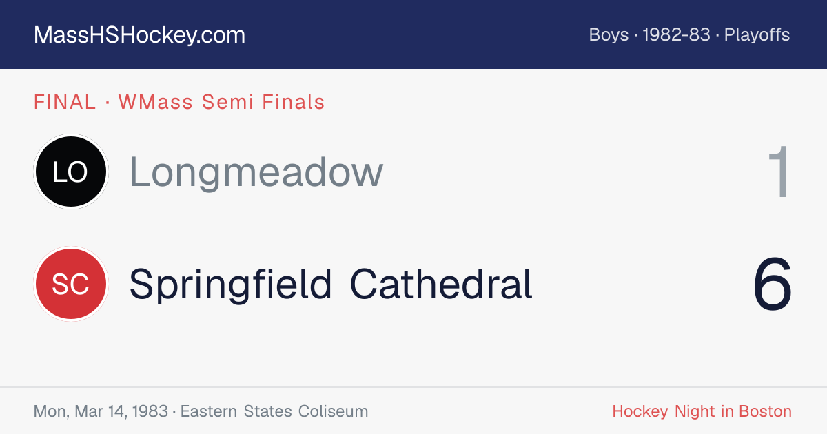Longmeadow at Springfield Cathedral score card