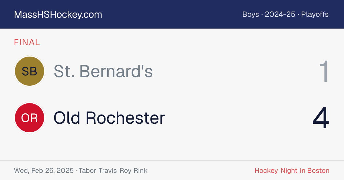 St. Bernard's at Old Rochester score card