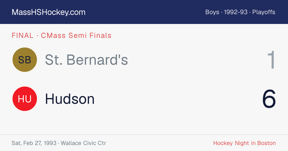 St. Bernard's at Hudson score card