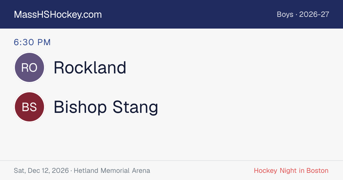Rockland at Bishop Stang score card
