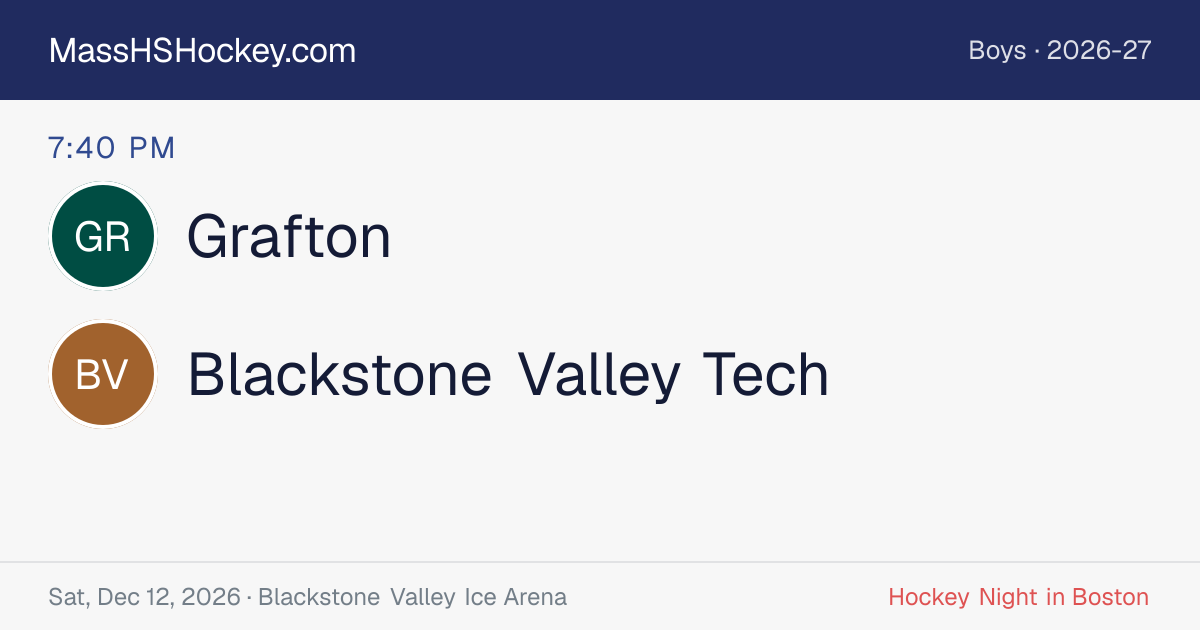 Grafton at Blackstone Valley Tech score card