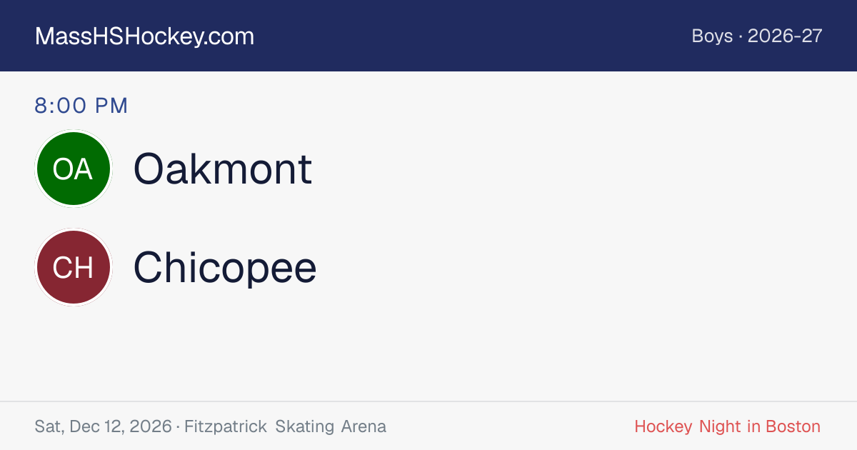Oakmont at Chicopee score card