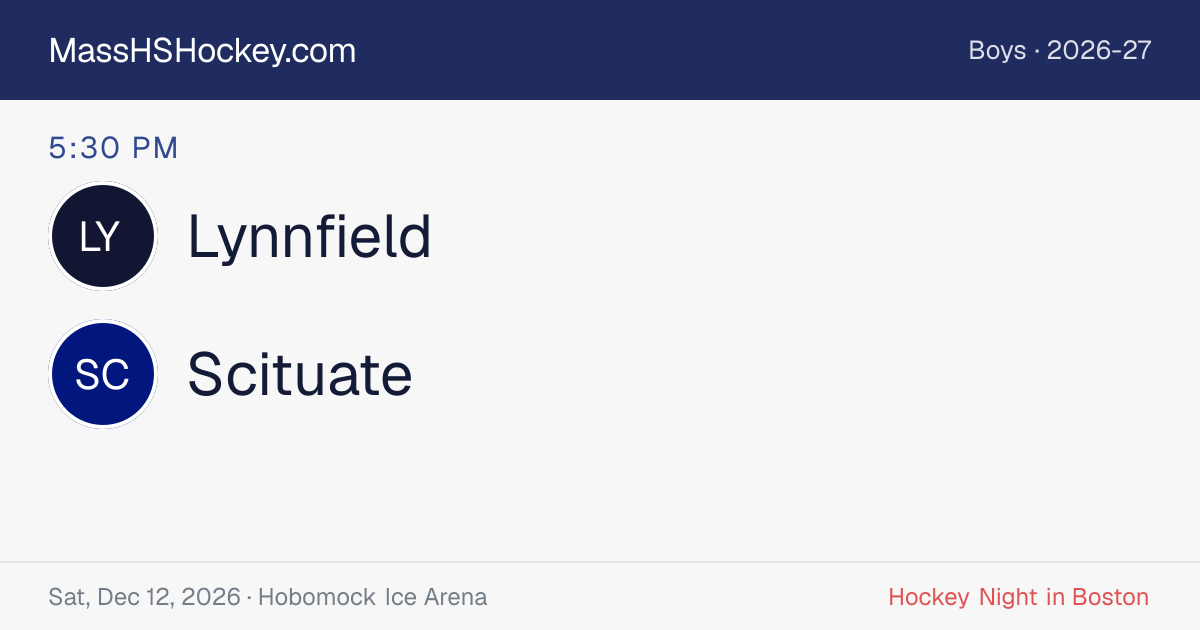 Lynnfield at Scituate score card