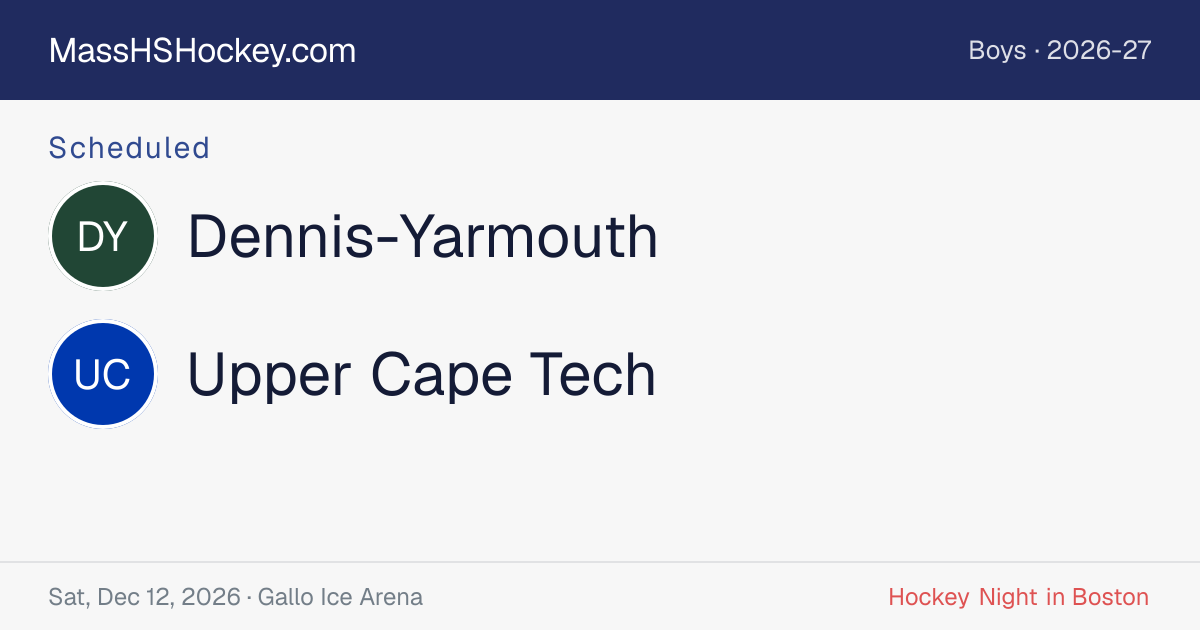 Dennis-Yarmouth at Upper Cape Tech score card