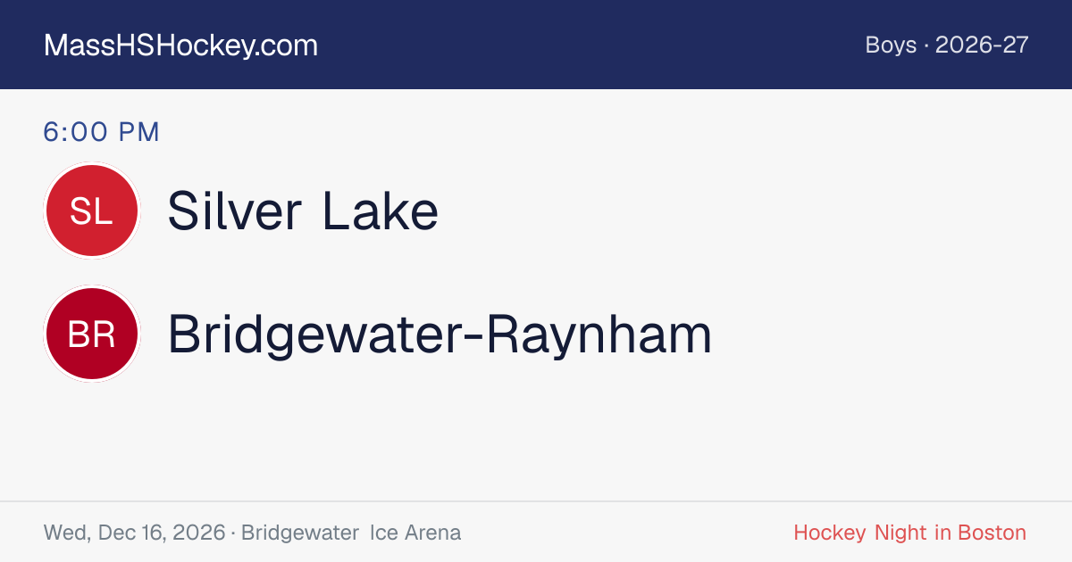Silver Lake at Bridgewater-Raynham score card