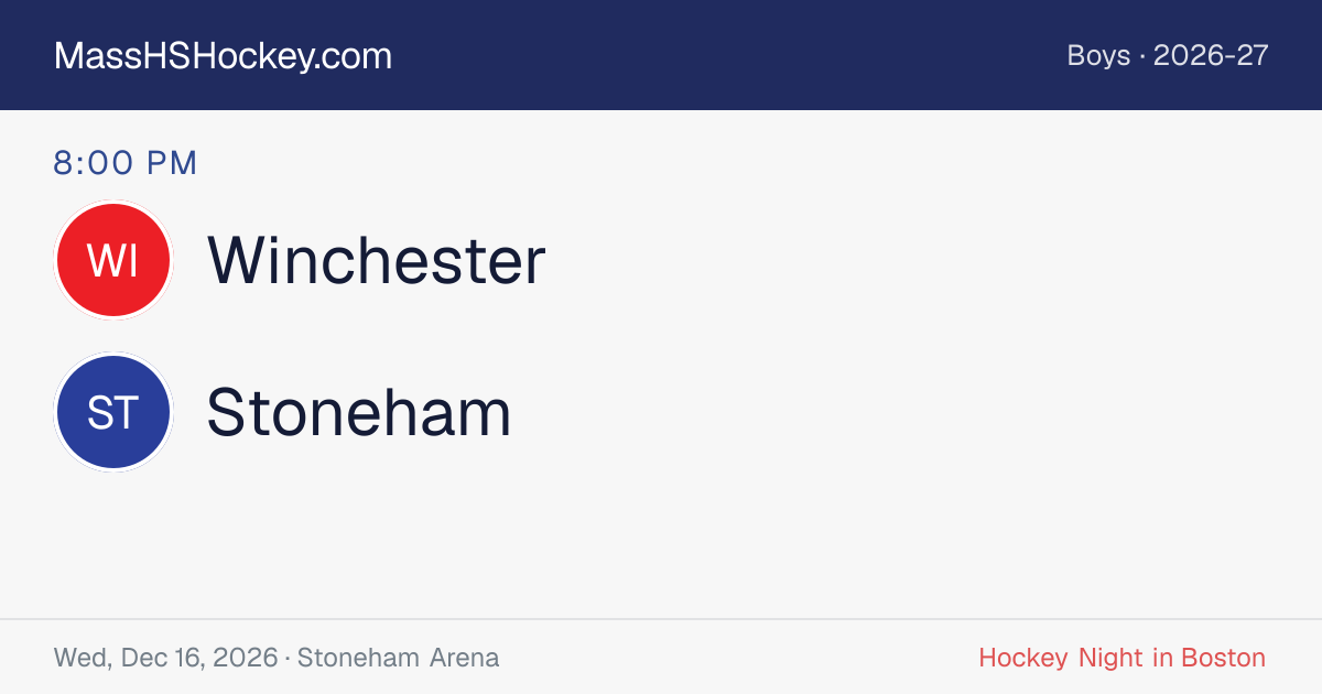 Winchester at Stoneham score card