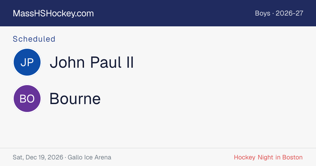 John Paul II at Bourne score card