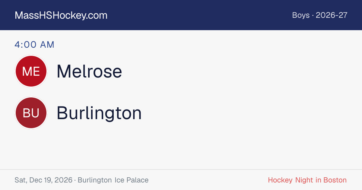 Melrose at Burlington score card