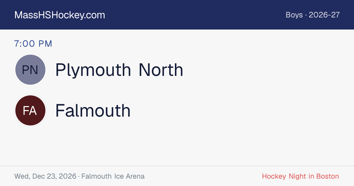 Plymouth North at Falmouth score card