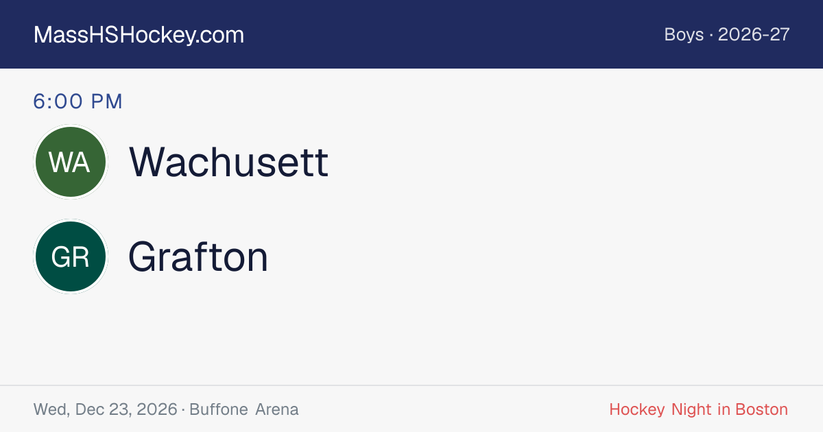 Wachusett at Grafton score card