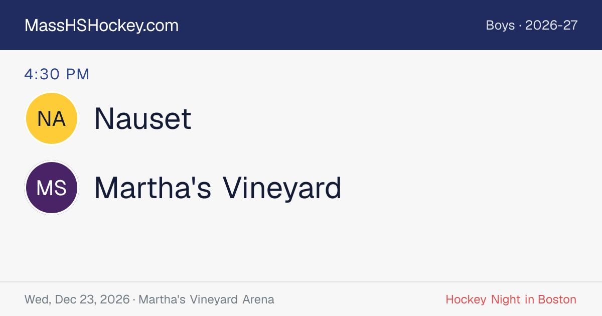 Nauset at Martha's Vineyard score card