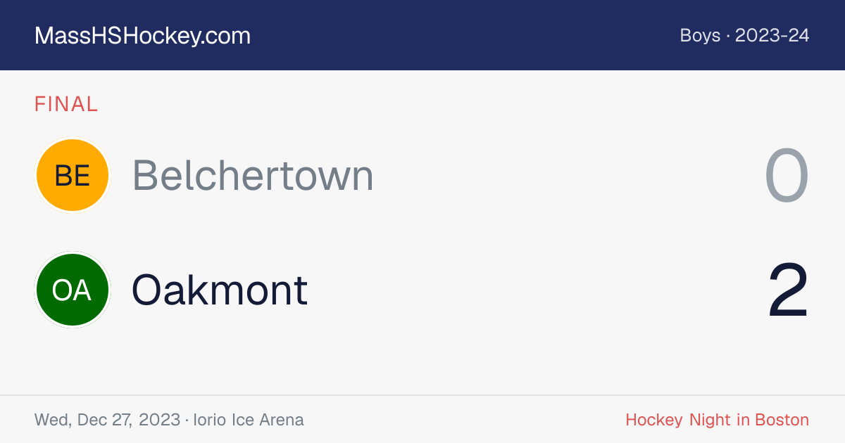 Belchertown at Oakmont score card