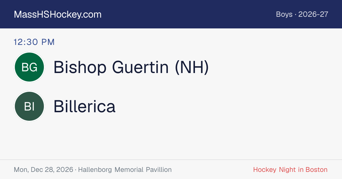 Bishop Guertin (NH) at Billerica score card