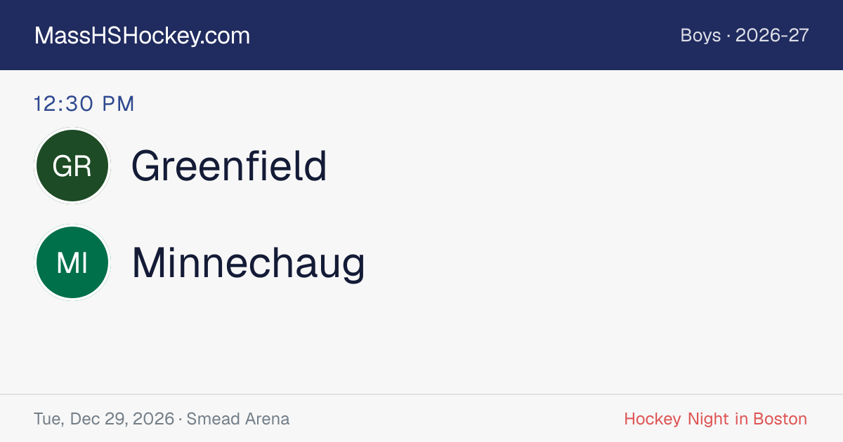 Greenfield at Minnechaug score card