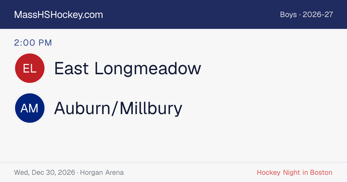 East Longmeadow at Auburn/Millbury score card