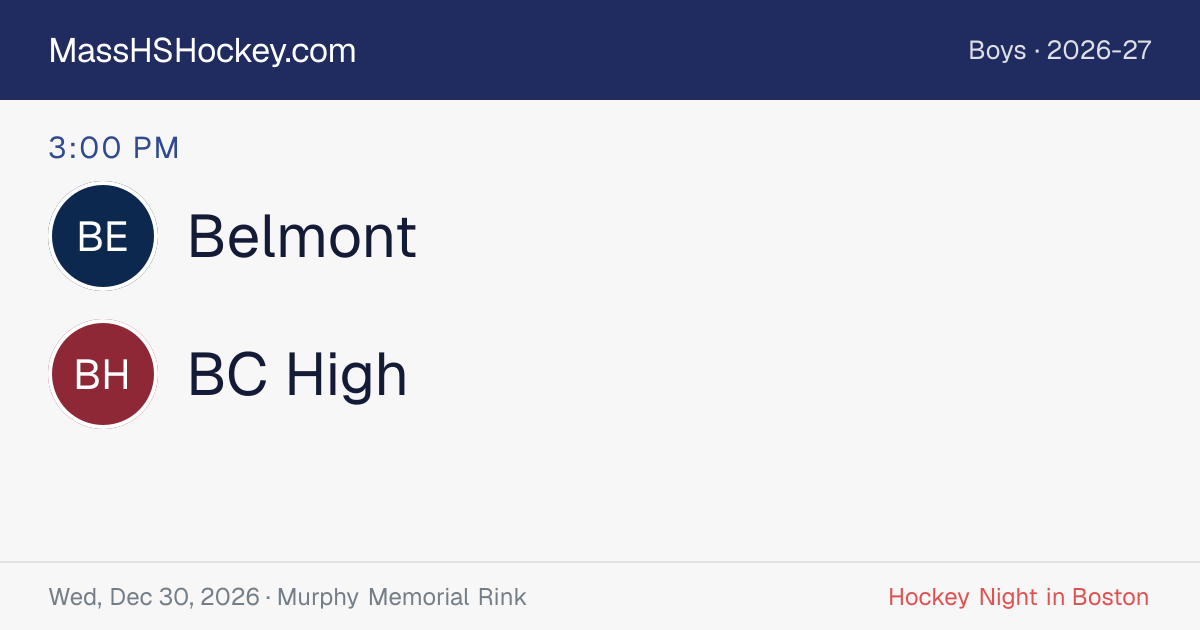 Belmont at BC High score card