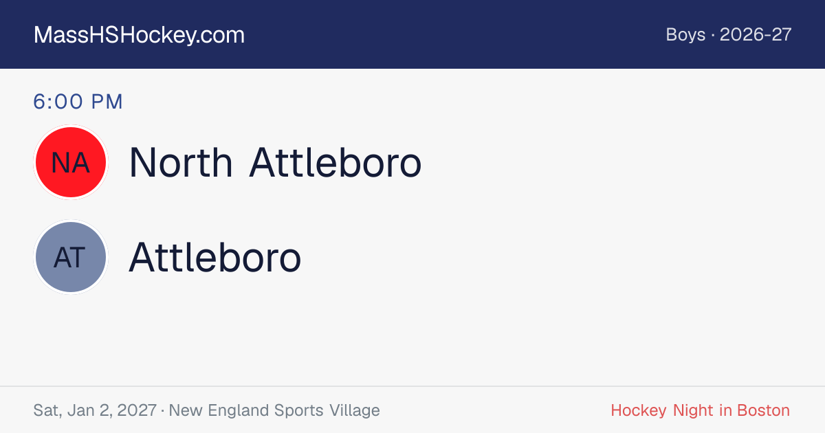 North Attleboro at Attleboro score card
