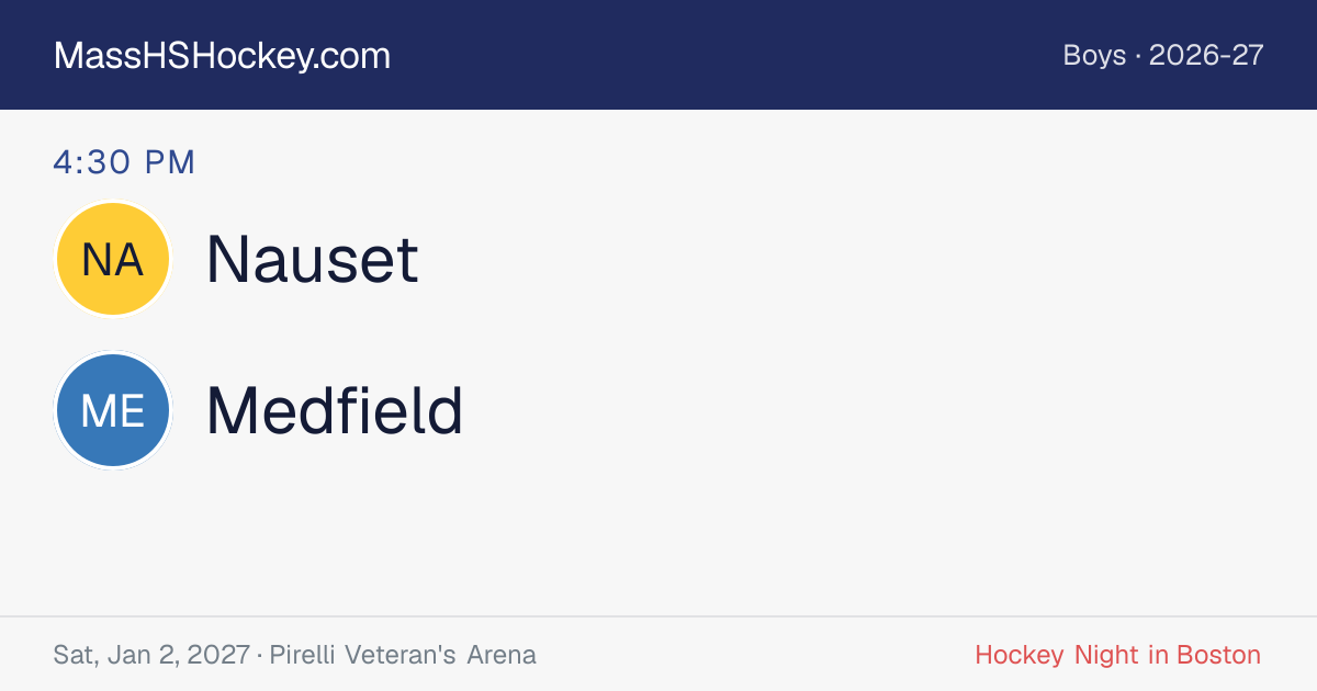 Nauset at Medfield score card
