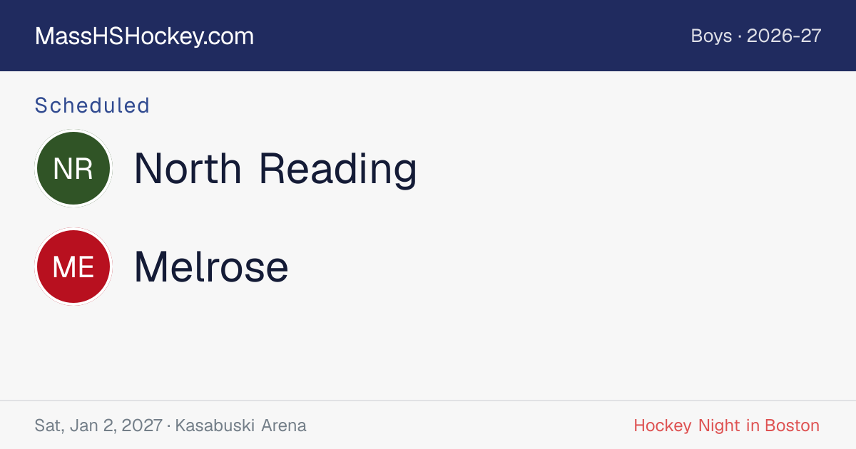 North Reading at Melrose score card