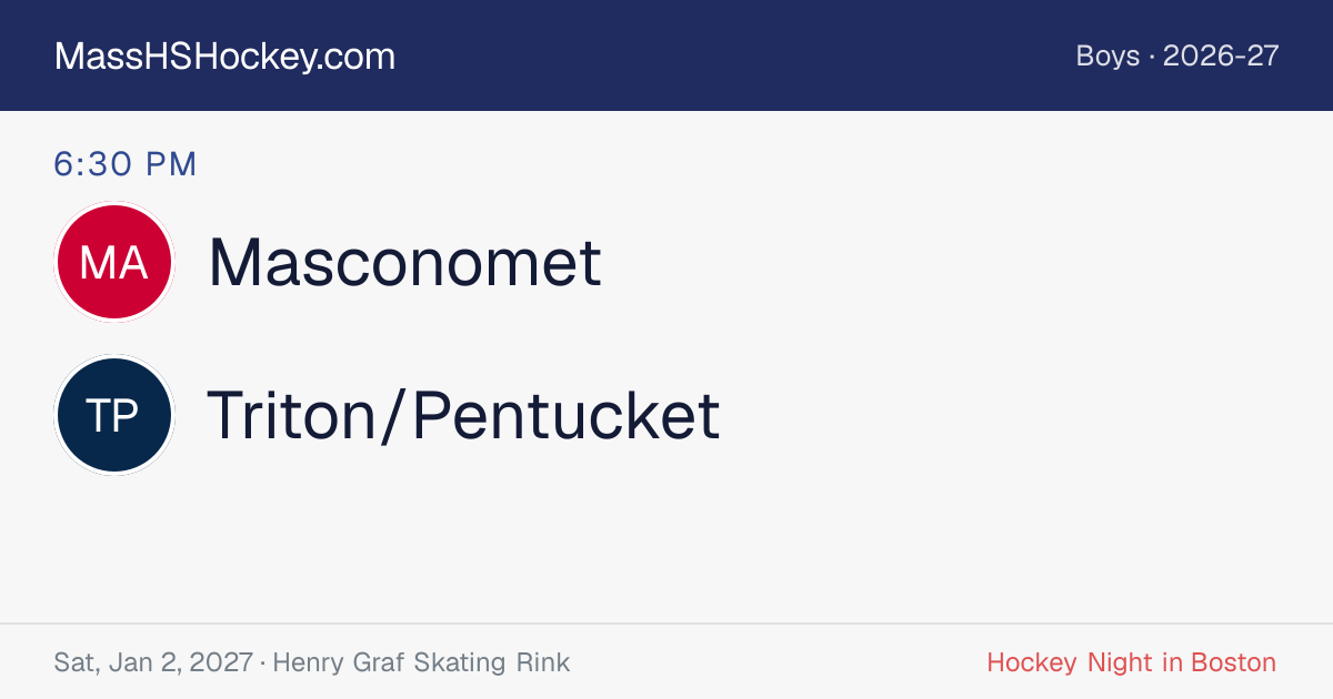 Masconomet at Triton/Pentucket score card