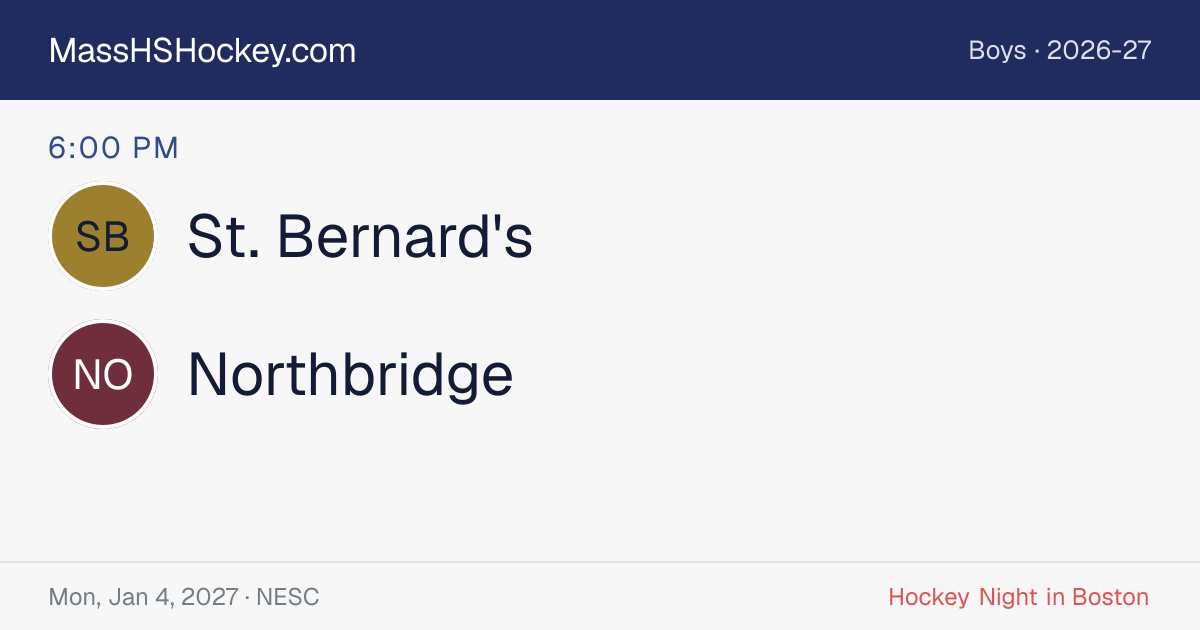 St. Bernard's at Northbridge score card