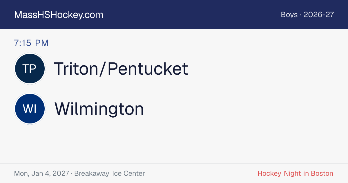 Triton/Pentucket at Wilmington score card