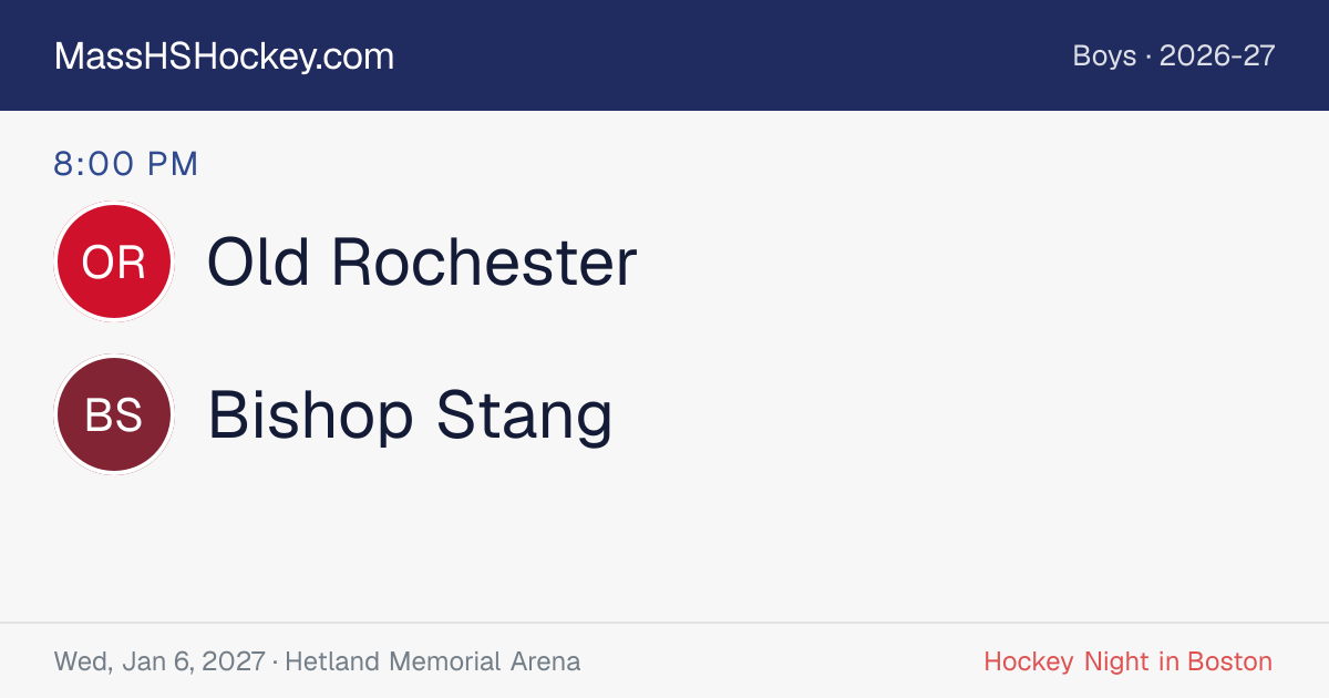 Old Rochester at Bishop Stang score card