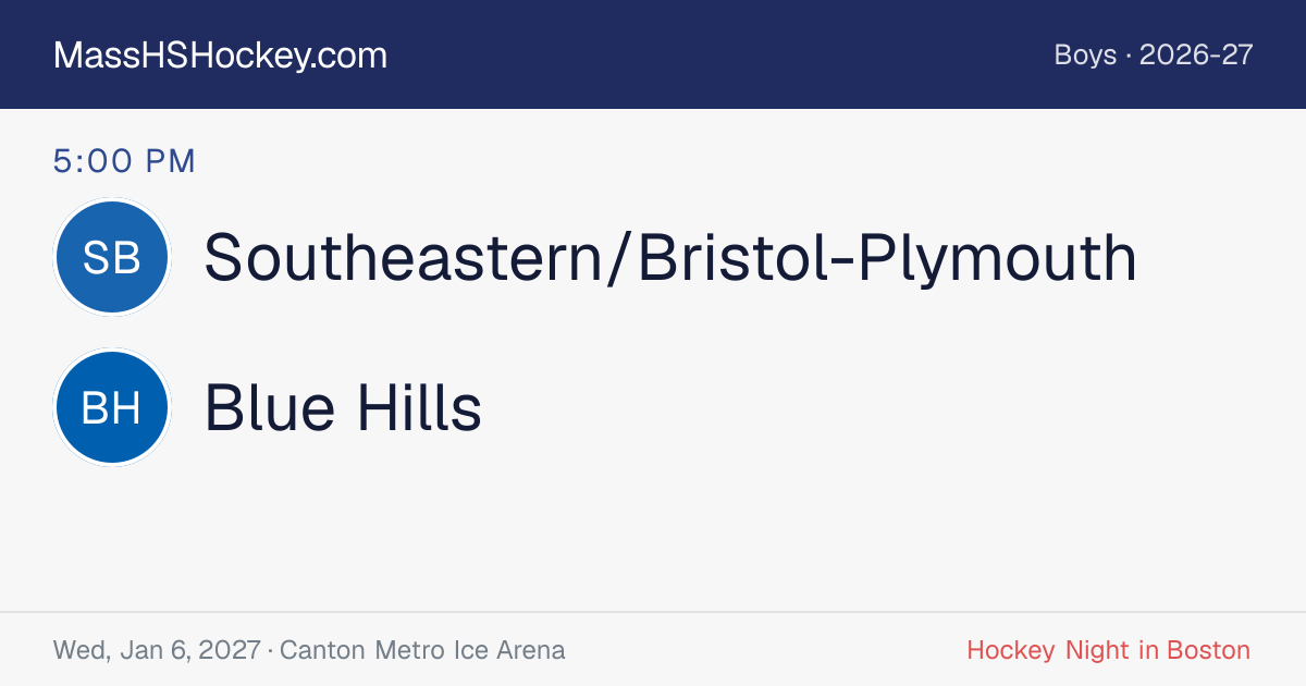 Southeastern/Bristol-Plymouth at Blue Hills score card