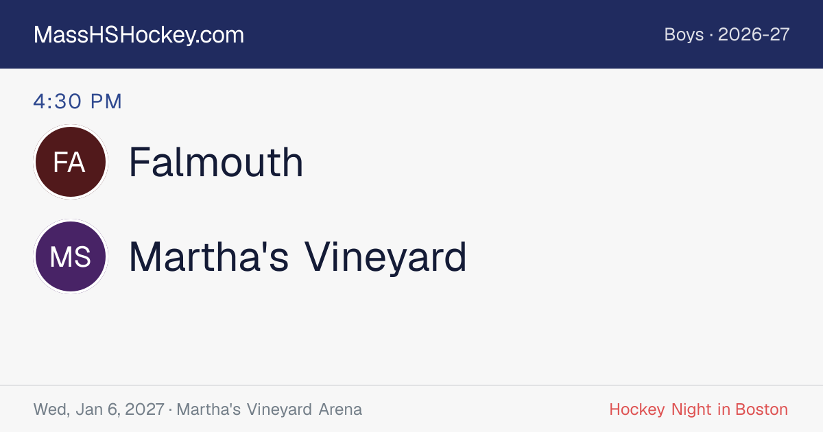 Falmouth at Martha's Vineyard score card